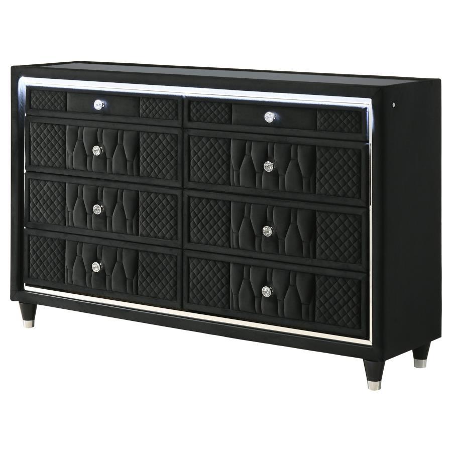 Lorient - 8-Drawer LED Bedroom Dresser Cabinet