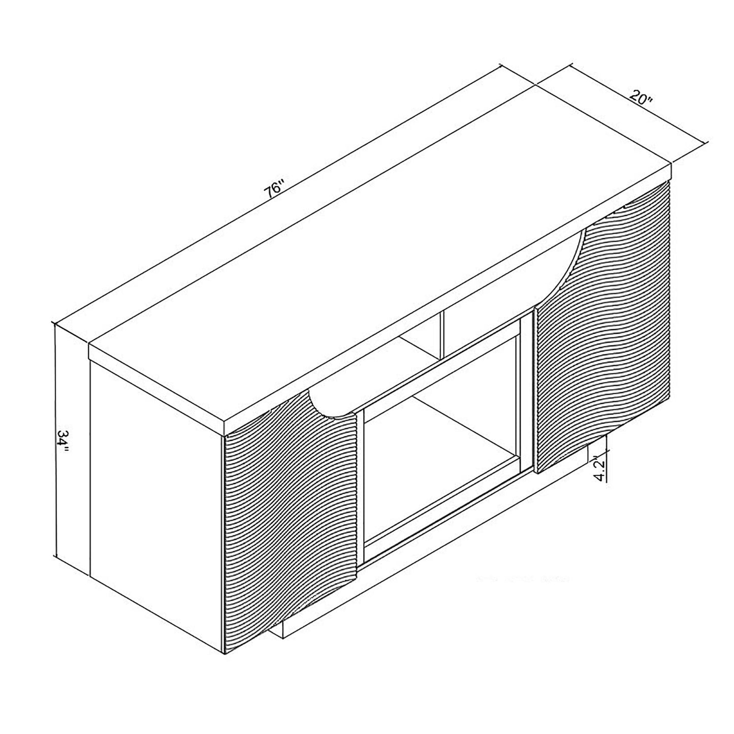 Alessia - Electric Fireplace With Multi Color LED And Flame Settings Global Furniture USA
