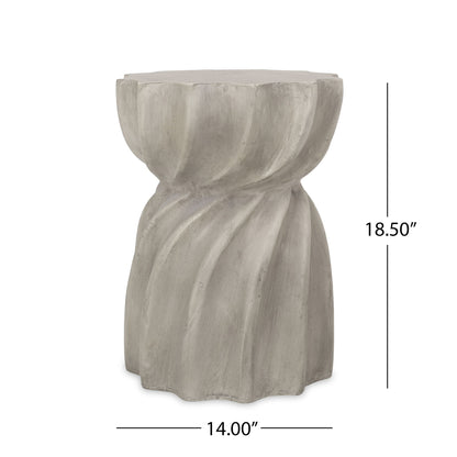 Modern Canis Side Table Outdoor Use - Gray Noble House