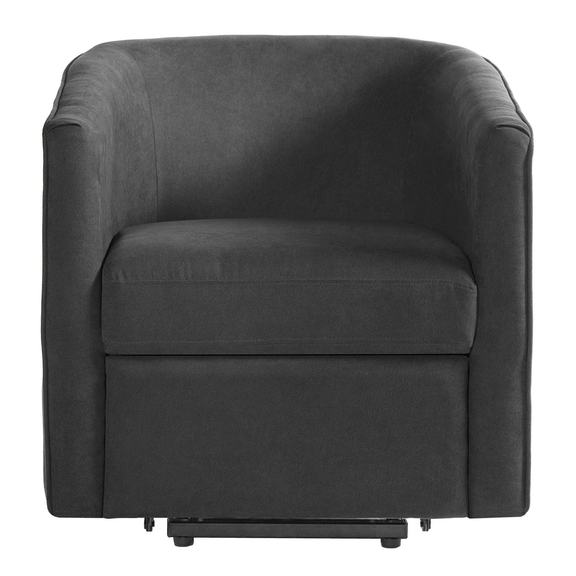 Power Lift Recliner Barrel Shape Reclining Chair With Footrest And Side Pocket Noble House