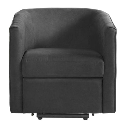 Power Lift Recliner Barrel Shape Reclining Chair With Footrest And Side Pocket Noble House