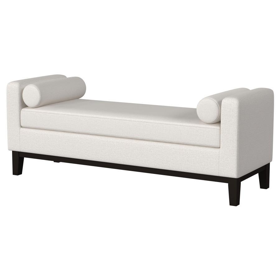 Rosie - Upholstered Accent Bench With Armrests - Vanilla Coaster Fine Furniture