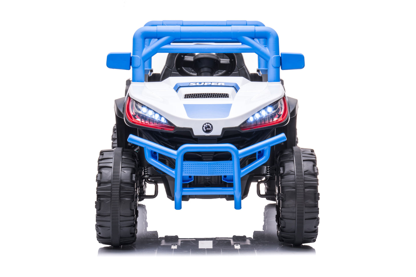 12V7A*1 30W*4 One Button Start, Forward And Backward, High And Low Speed, Music, Front Light, Power Display, Two Doors Can Open, 2.4G R / C, Seat Belt Four Wheel Absorber Kids Ride On Car