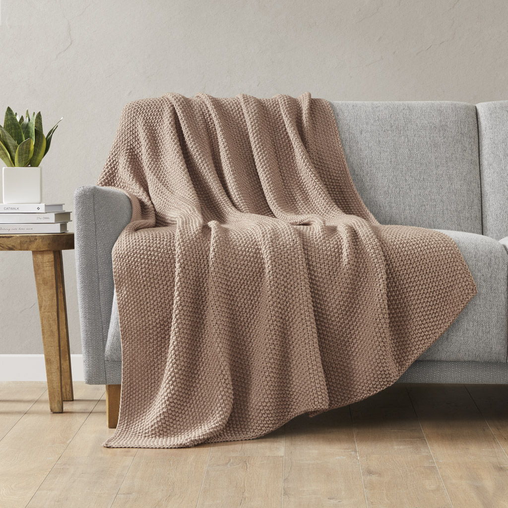 Bree Knit - Throw - Brown