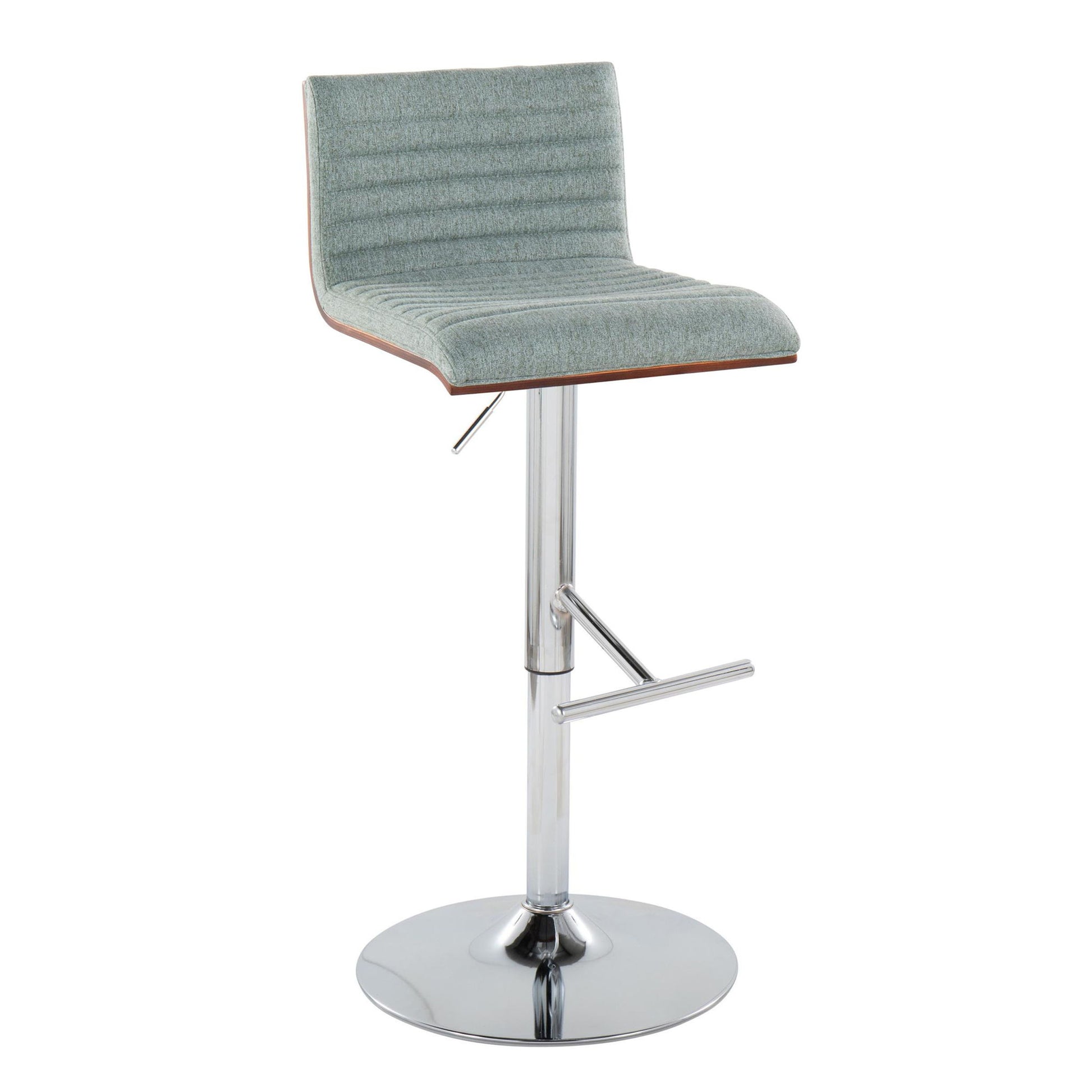 Mason - Contemporary Adjustable Barstool & Swivel With Straight T Footrest (Set of 2) Lumi Source