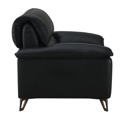 Eilene - Top Grain Leather Chair - Black Acme