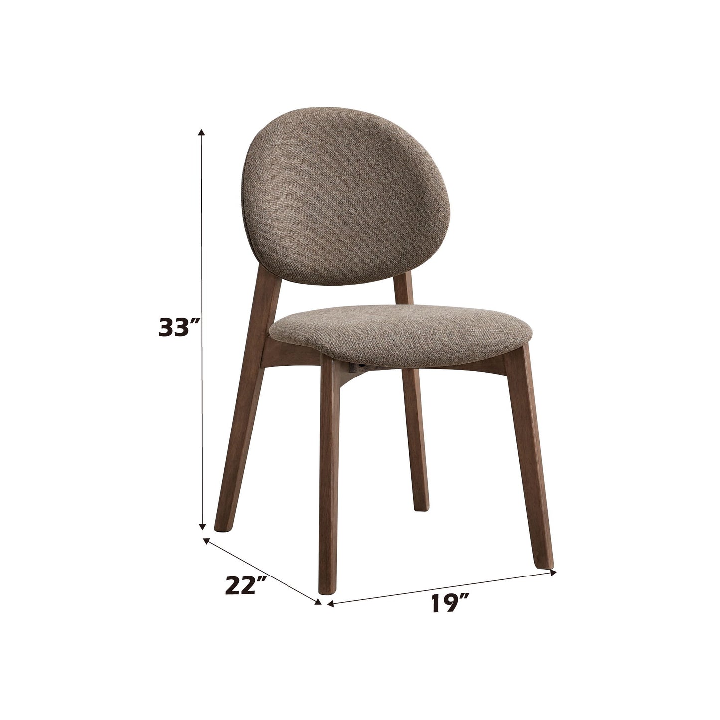 Hadasa - Side Chair, Elegant Upholstery (Set of 2) Acme