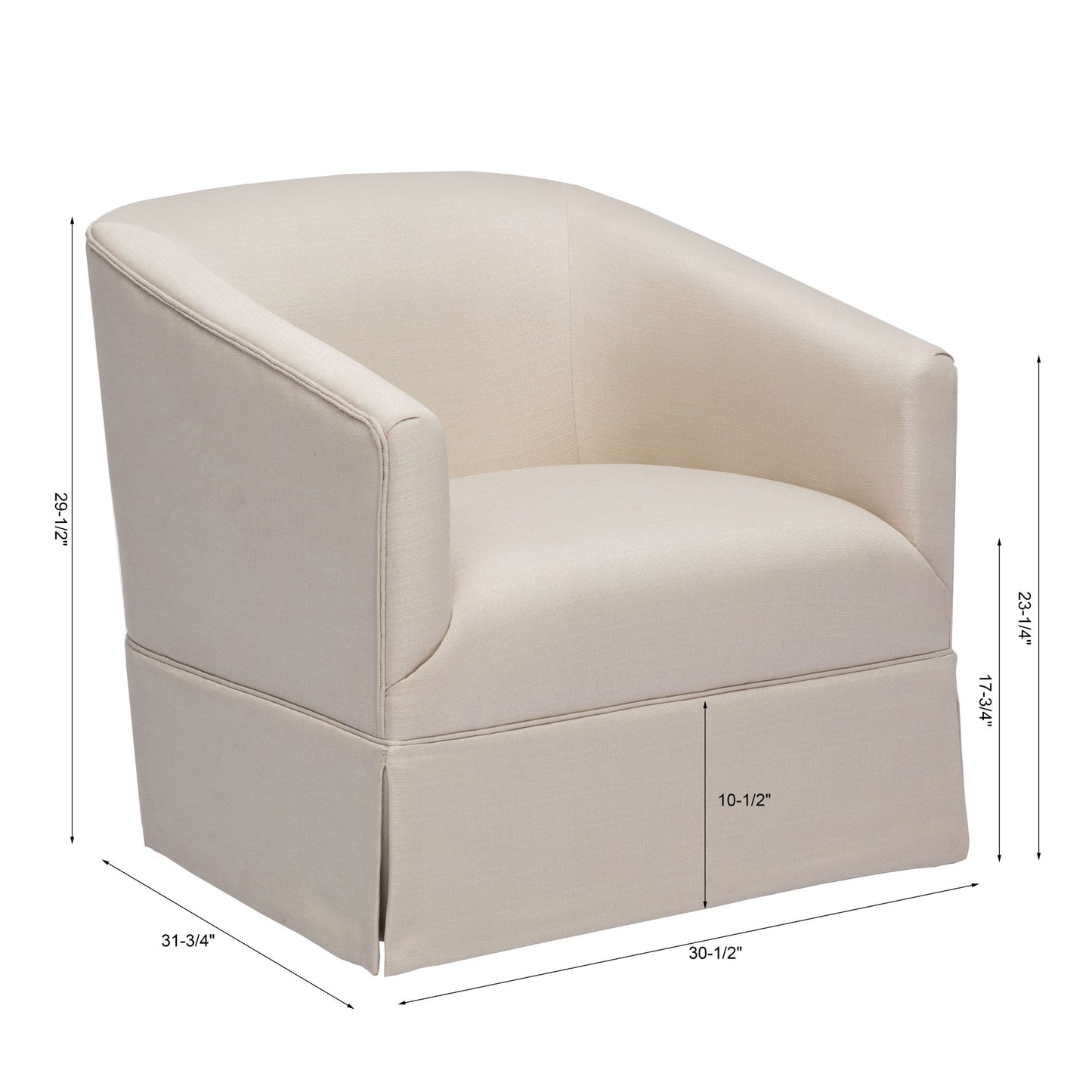 Earl - Skirted Swivel Chair Ridgecrest Home
