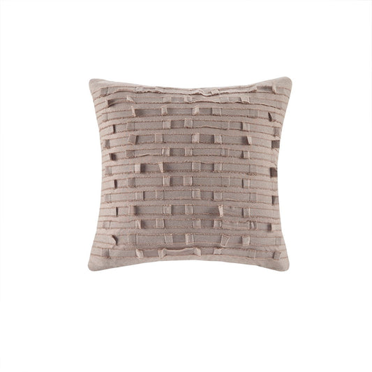 Kerala - Square Pillow - Taupe