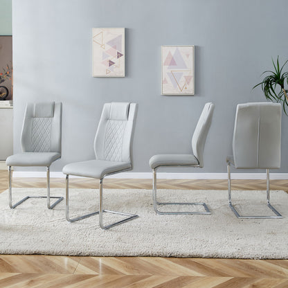 Modern Dining Chairs With Padded Seat, Metal Legs Home Essentials