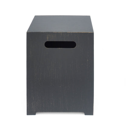 Modern Tank Holder Side Table With Powder Coated Frame Noble House