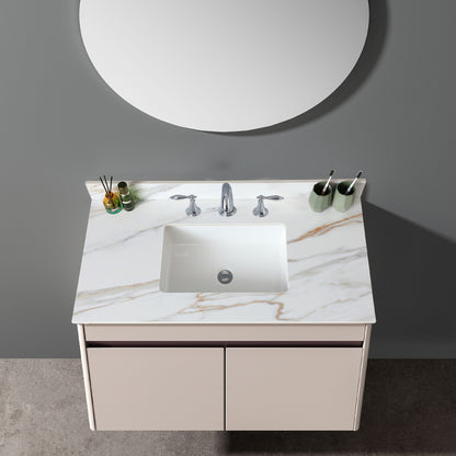 Vanity Top With Undermount Sink And Backsplash, Sintered Stone Daily Nest