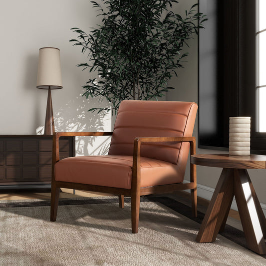 Kenneth - Modern Transitional Lounge Accent Chair - Brown Jennifer Taylor Home