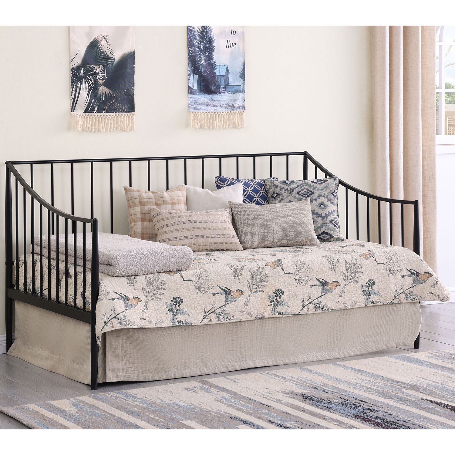 Jeremy - Twin Daybed Frame With Storage - Black Furniture Max