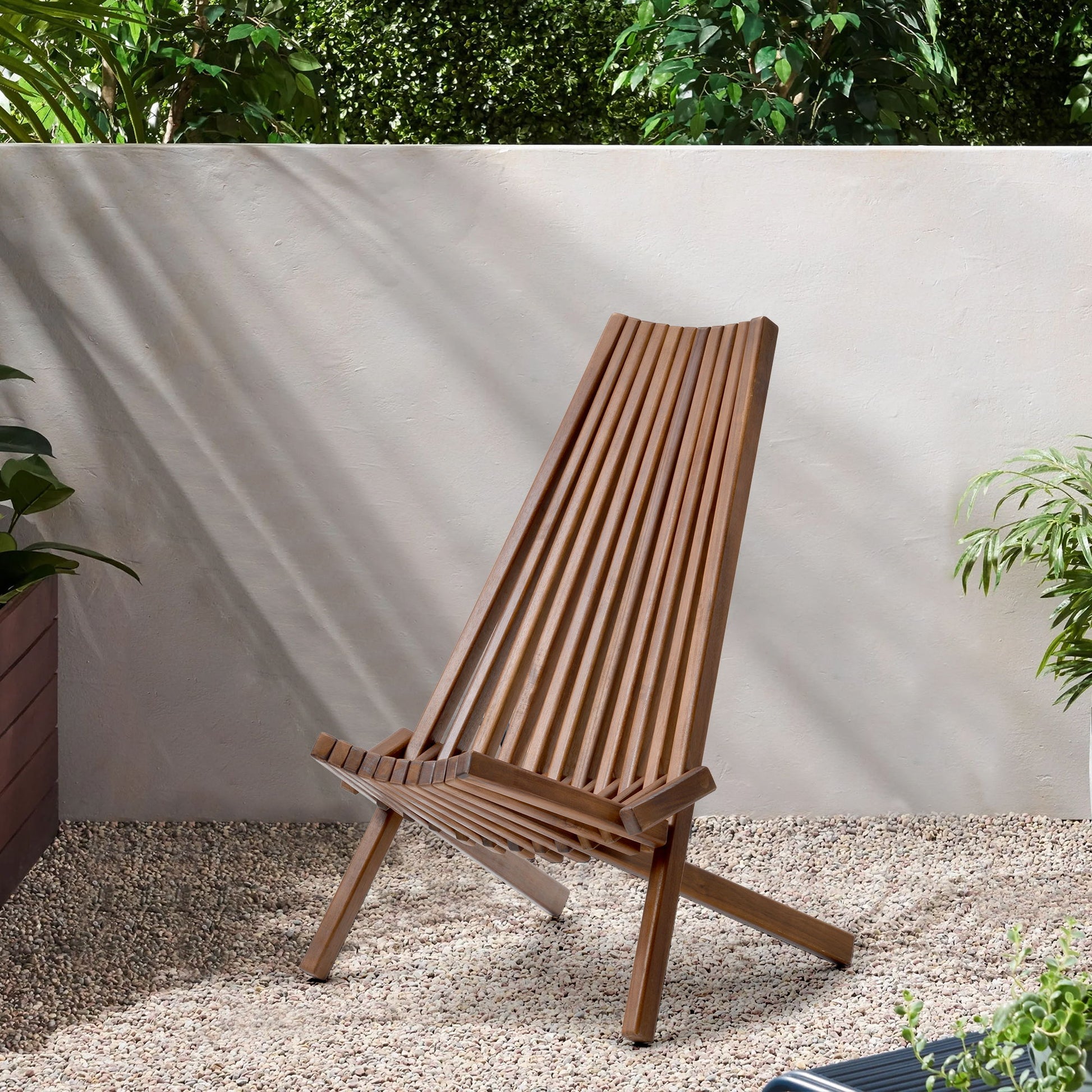 Folding Wood Chair, Portable Solid Wood Seating For Indoor Or Outdoor Use - Natural Home Essentials