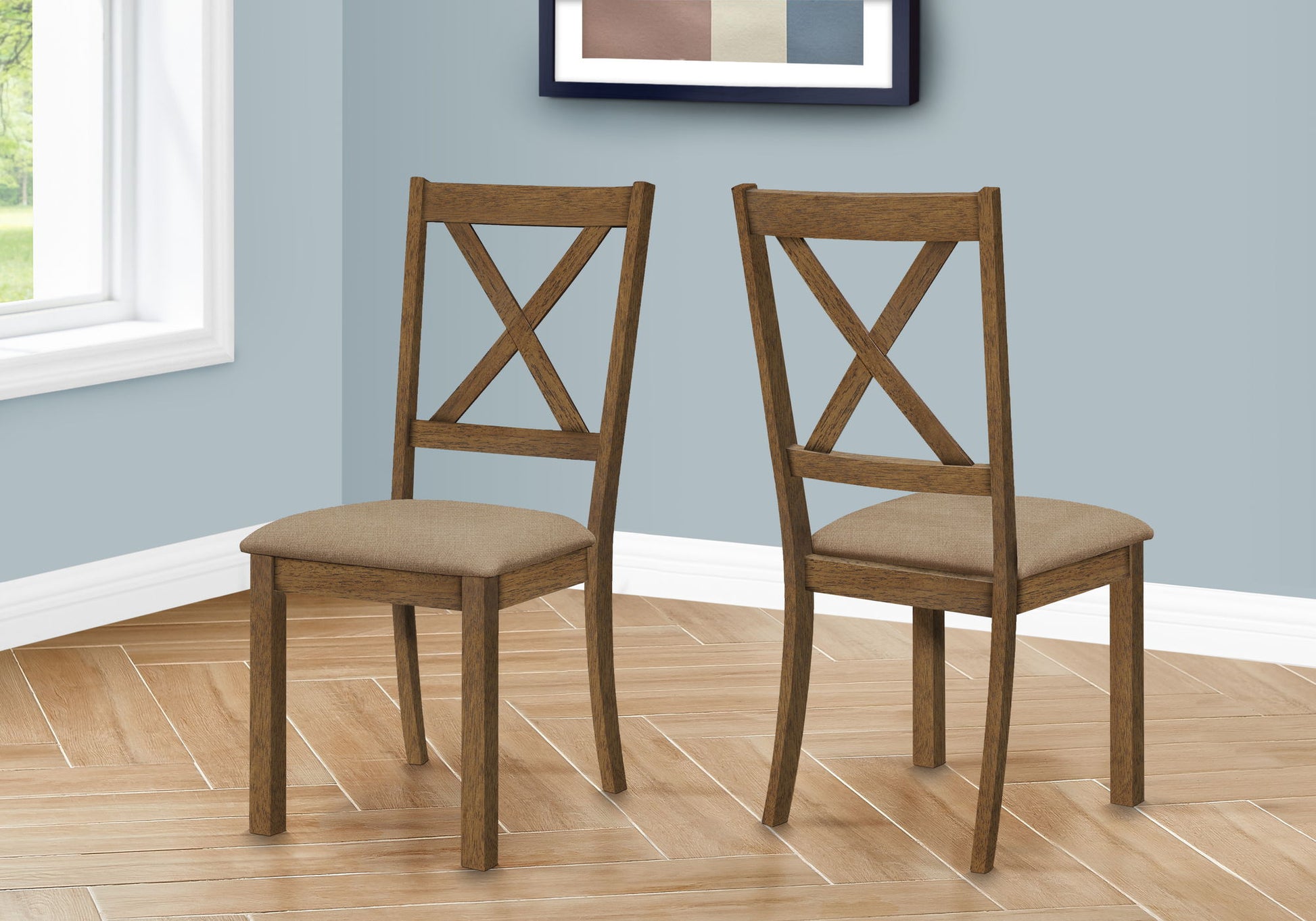 Dining Chair Side, Upholstered For Dining Room, Transitional (Set of 2) 8th Street