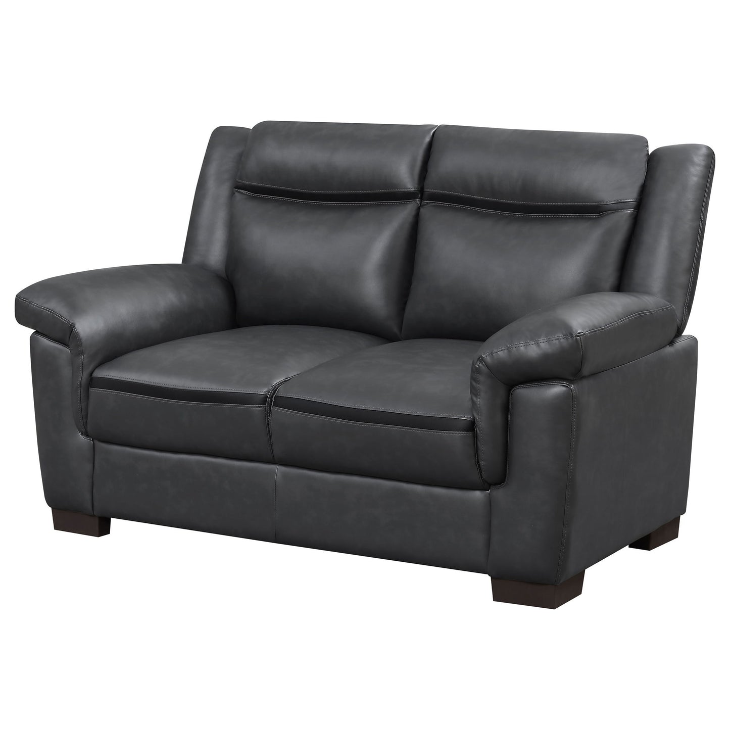 Jacob - Loveseat With Pillow Top Arms Upholstery - Gray Furniture Max
