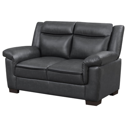 Jacob - Loveseat With Pillow Top Arms Upholstery - Gray Furniture Max
