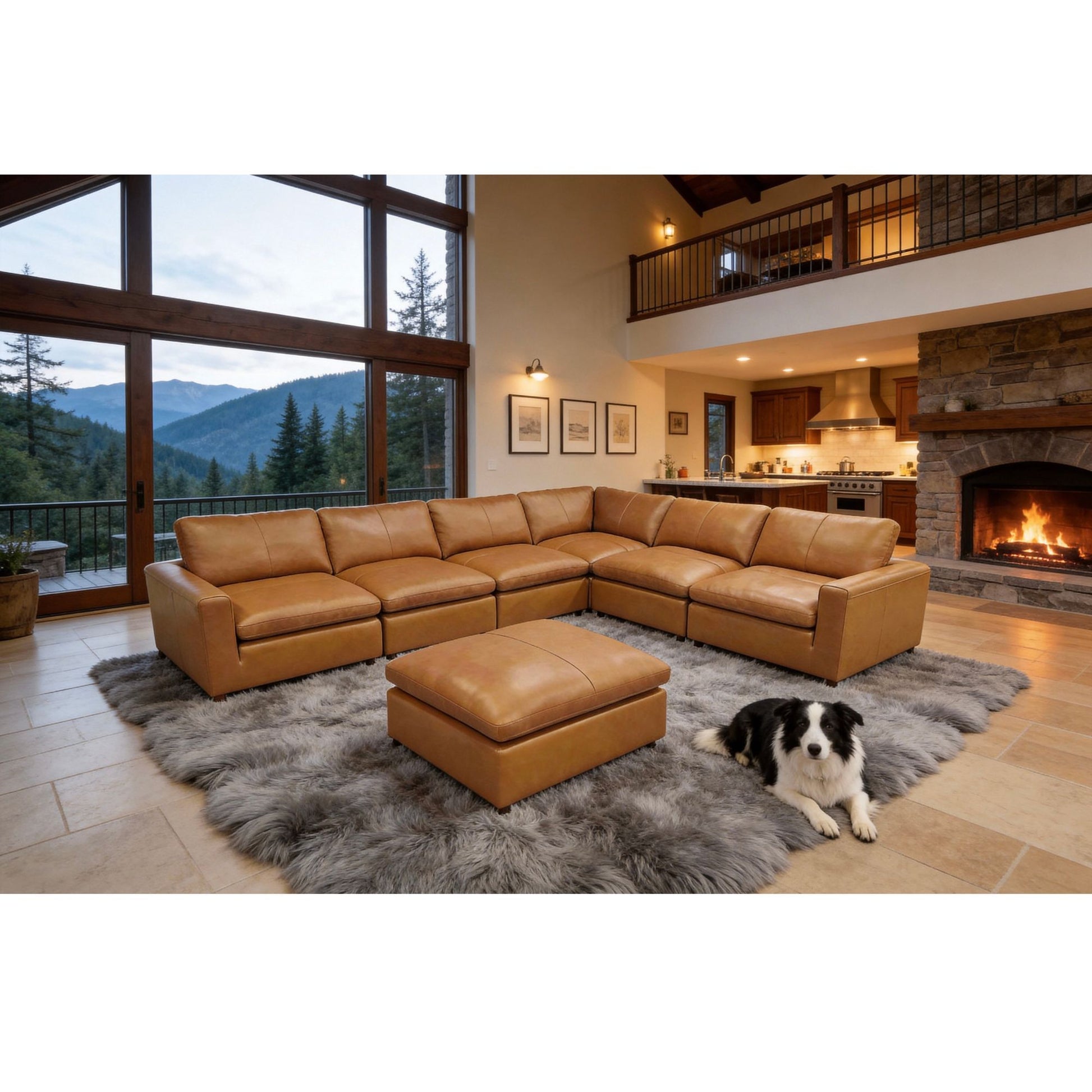 Upholstered Large Seating Modular Sectional Home Essentials