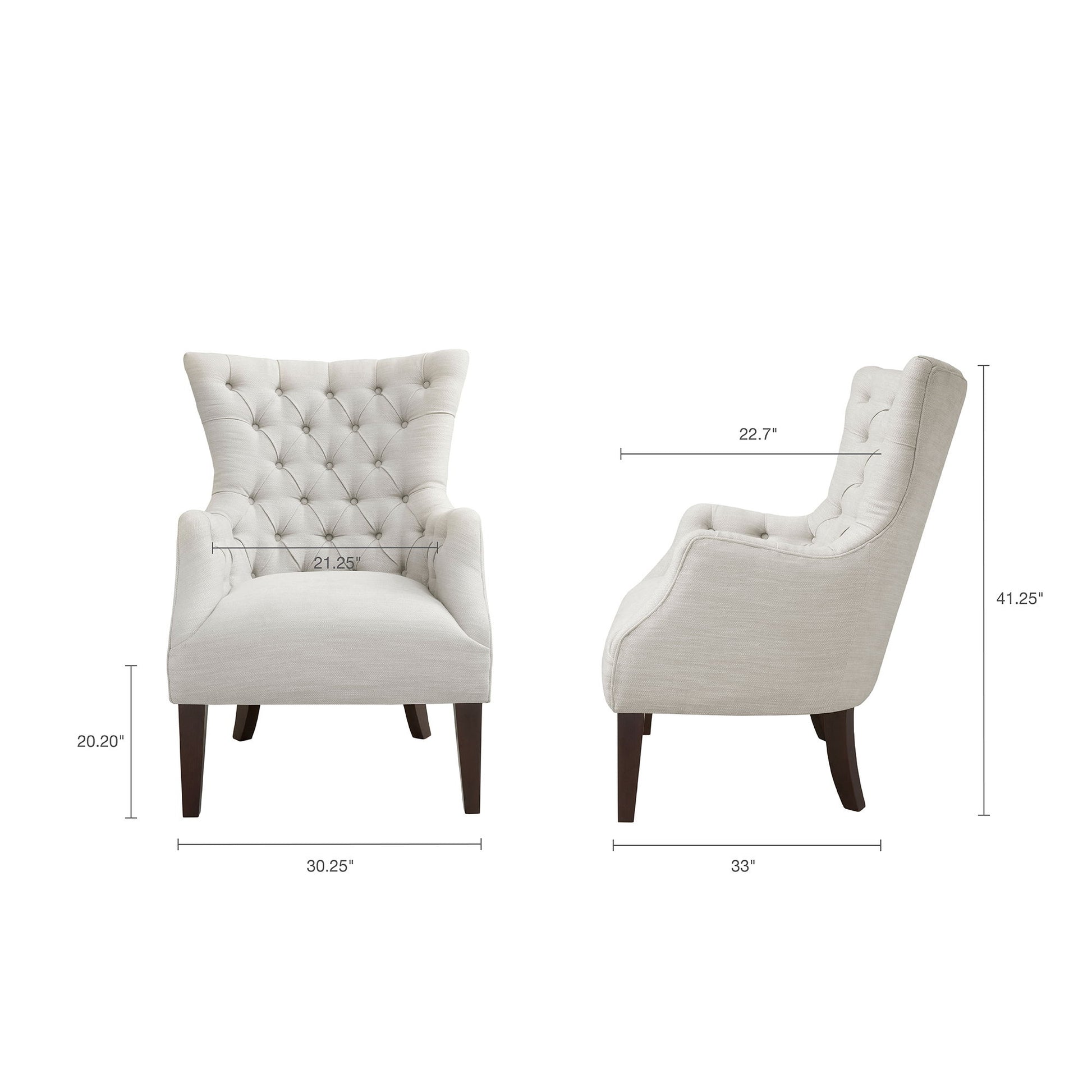 Hannah - Button Tufted Wing Chair JLA