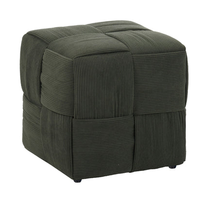 Square Ottoman Foot Rest With Woven Design Home Essentials