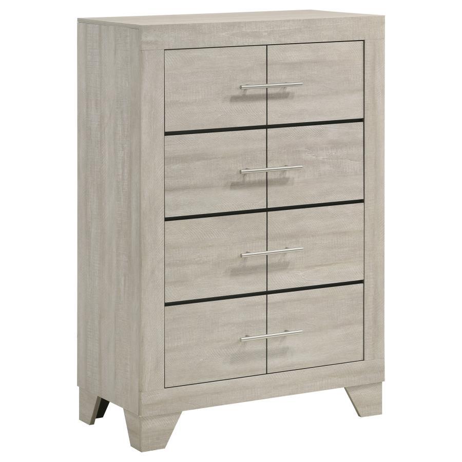 Trenton - 4-Drawer Bedroom Chest Of Drawers - Rustic Cream Coaster Fine Furniture