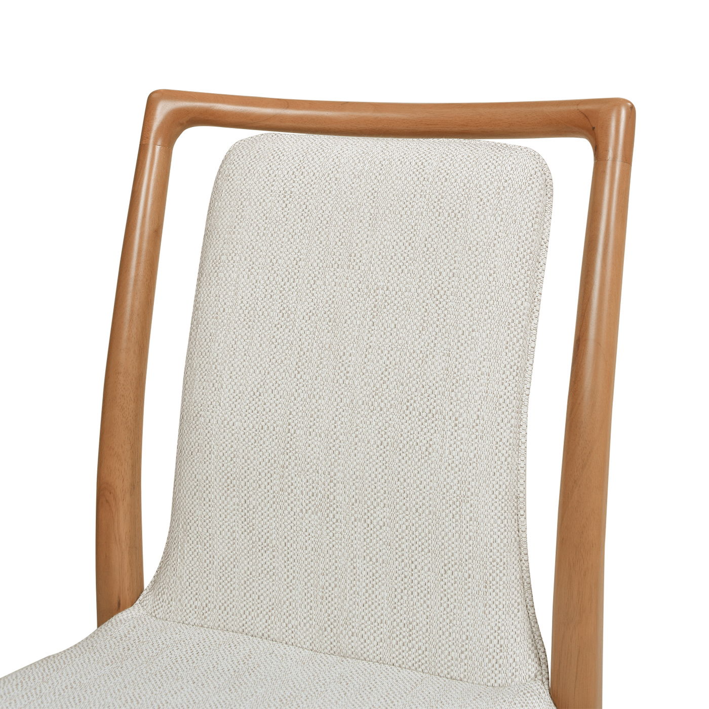 Scandi - Upholstered Dining Chair, Stain Resistant High (Set of 2) - Natural Light Brown / White Pepper Jennifer Taylor Home