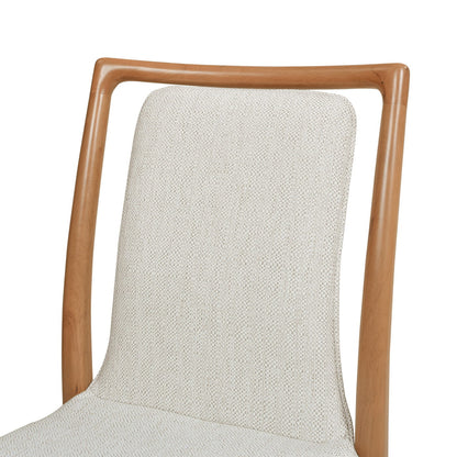 Scandi - Upholstered Dining Chair, Stain Resistant High (Set of 2) - Natural Light Brown / White Pepper Jennifer Taylor Home