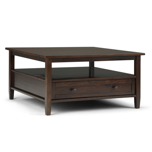 Warm Shaker - Square Coffee Table - Tobacco Brown Simpli-Home