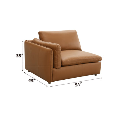 Brighton - Top Grain Leather Modular Sectional - Brown Acme