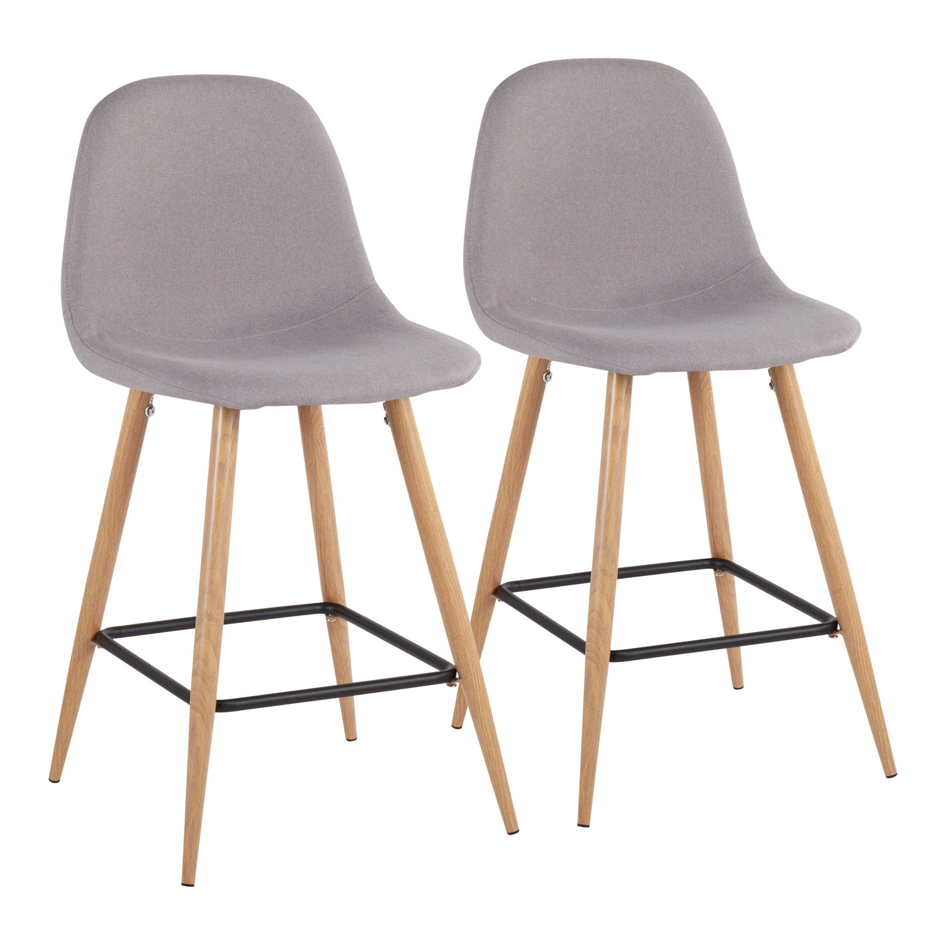Pebble - Mid Century / Modern Counter Stool (Set of 2) Lumi Source