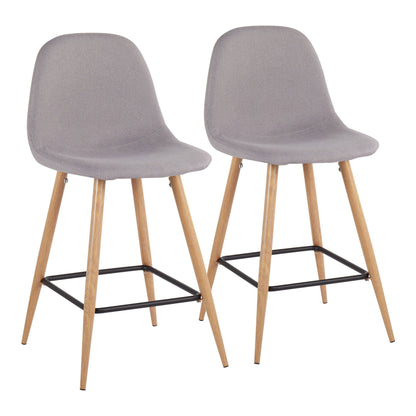 Pebble - Mid Century / Modern Counter Stool (Set of 2) Lumi Source