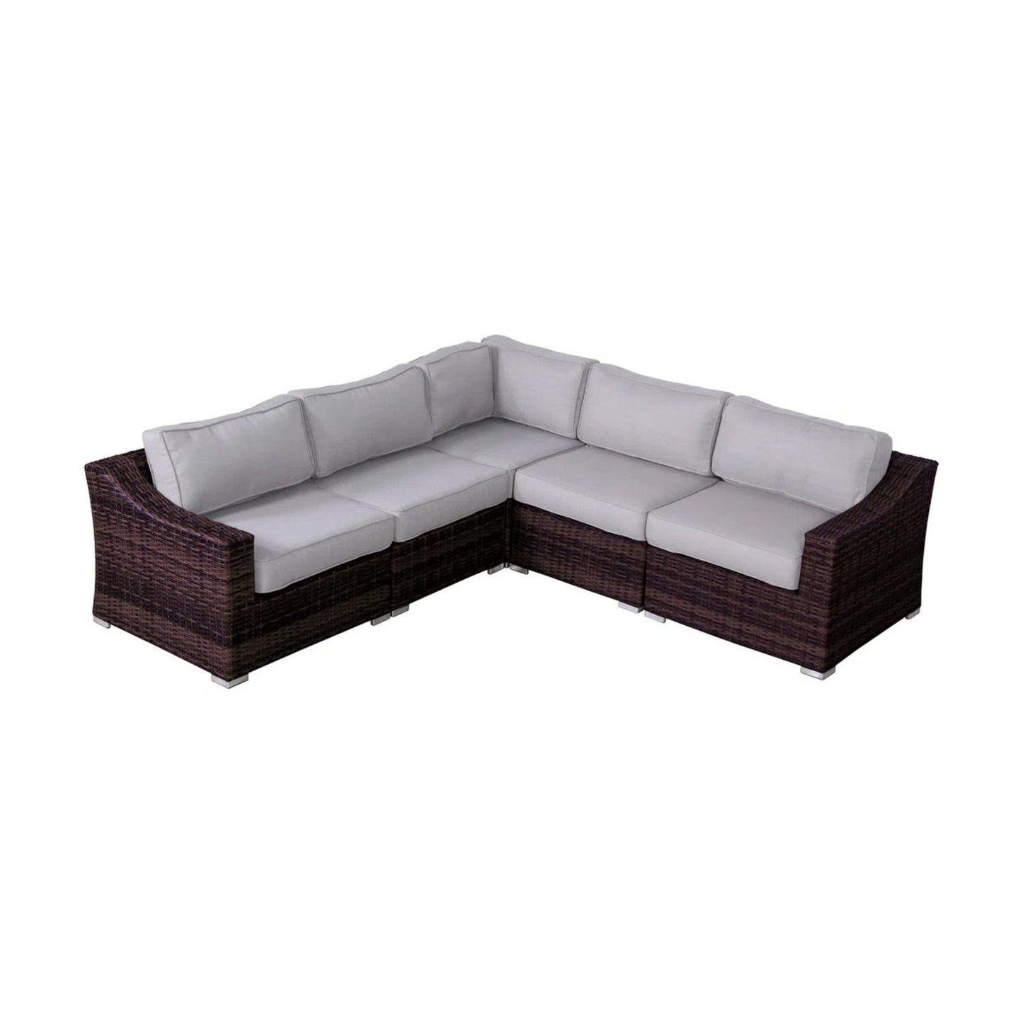 Outdoor Wicker Sofa Seating Group With Cushions LSI Patio Furniture