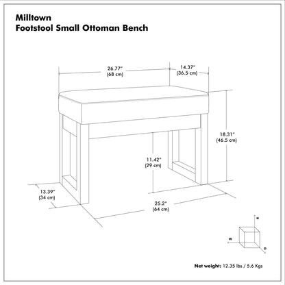 Milltown - Upholstered Ottoman Bench Simpli-Home