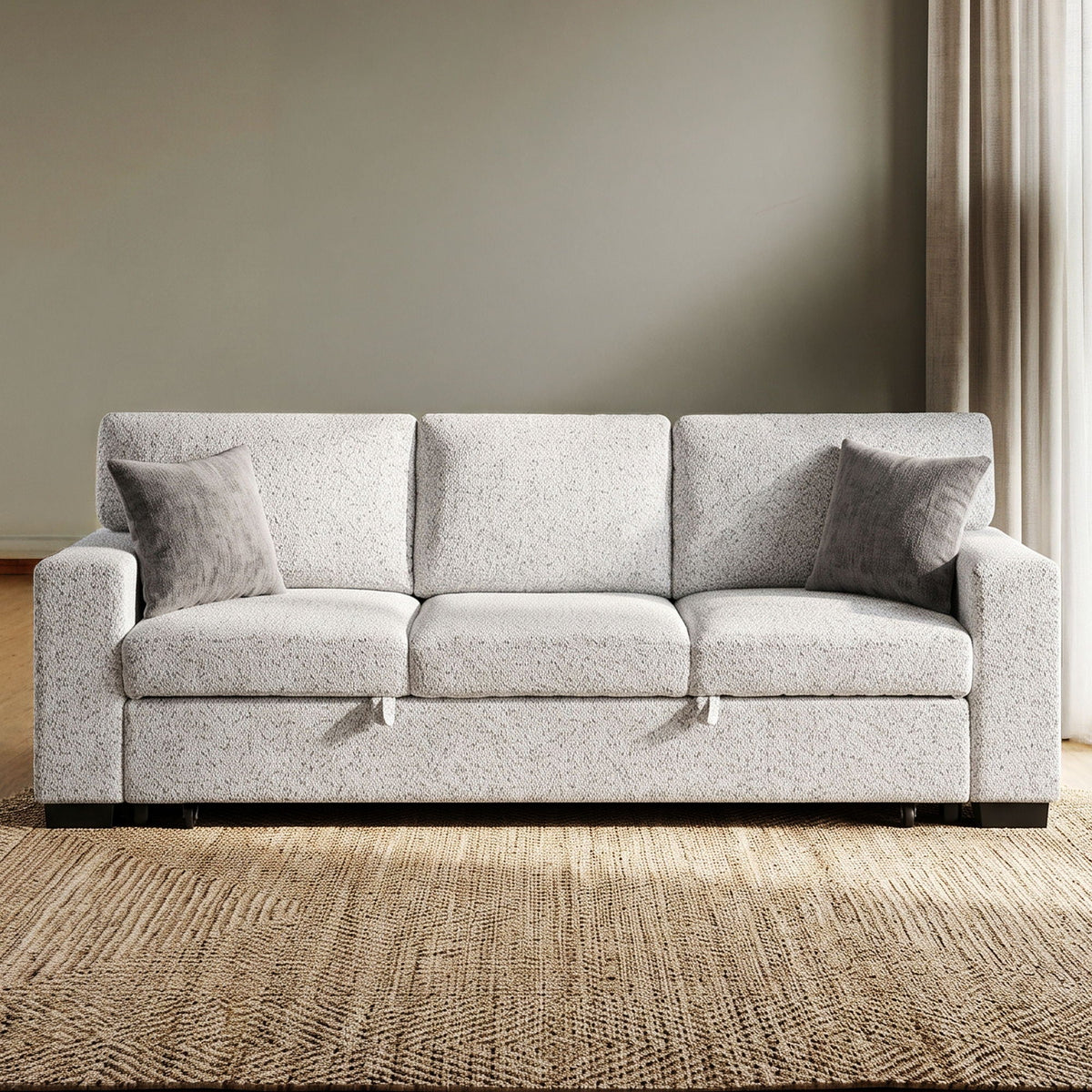 Prato - Sofa With Pull Out Sleeper And USB - Gray Matrix Furniture Group