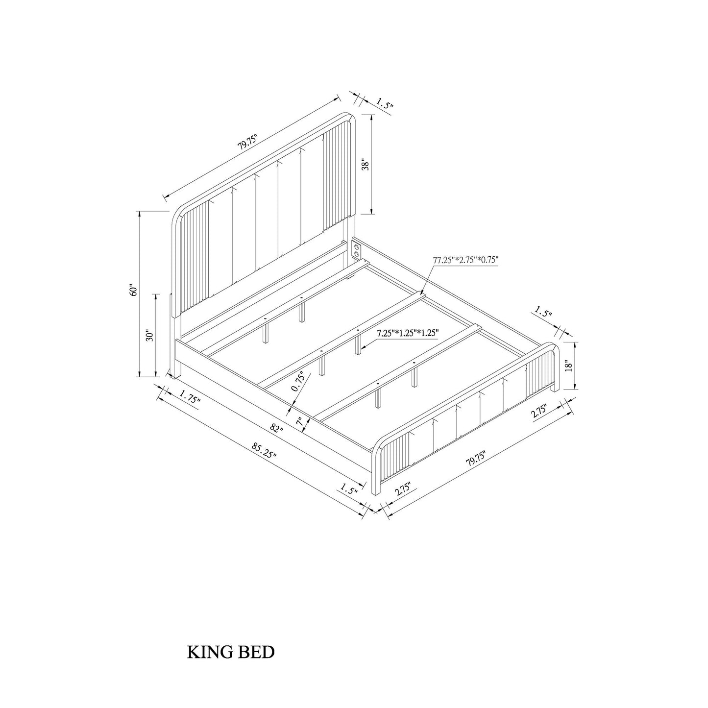 Beverly - 5 Piece Bedroom Set With Fluted Detailing Global Furniture USA