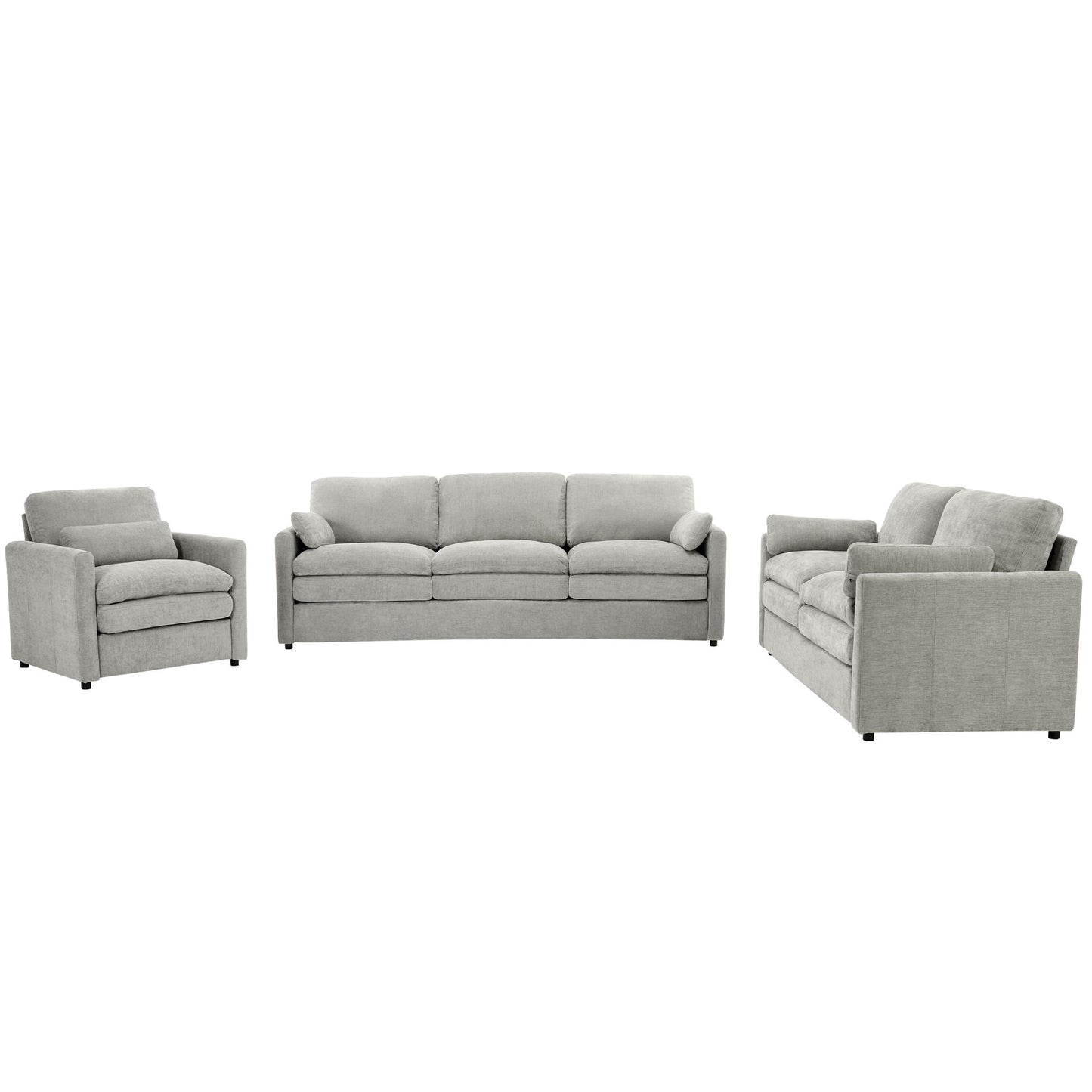 Cozy Sofa Set Oversized Comfy Cloud Sofa With Double Cushion Hearth and Haven