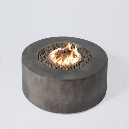 Fibre Reinforced Outdoor Fire Pit Table - Charcoal LSI Patio Furniture