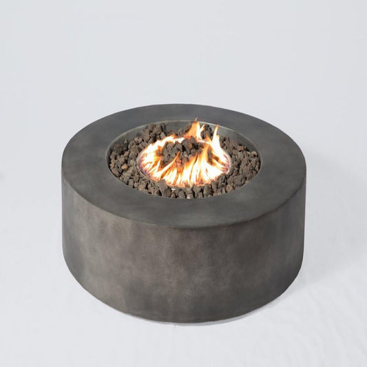 Fibre Reinforced Outdoor Fire Pit Table - Charcoal LSI Patio Furniture