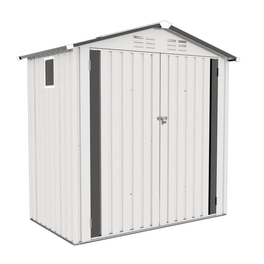 Garden Tool Shed Metal Storage Shed With Peaked Roof Waterproof Lockable Door Daily Nest