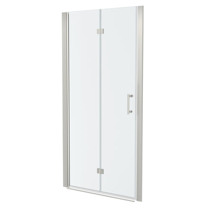 Fold Frameless Shower Door With Tempered Glass Daily Nest