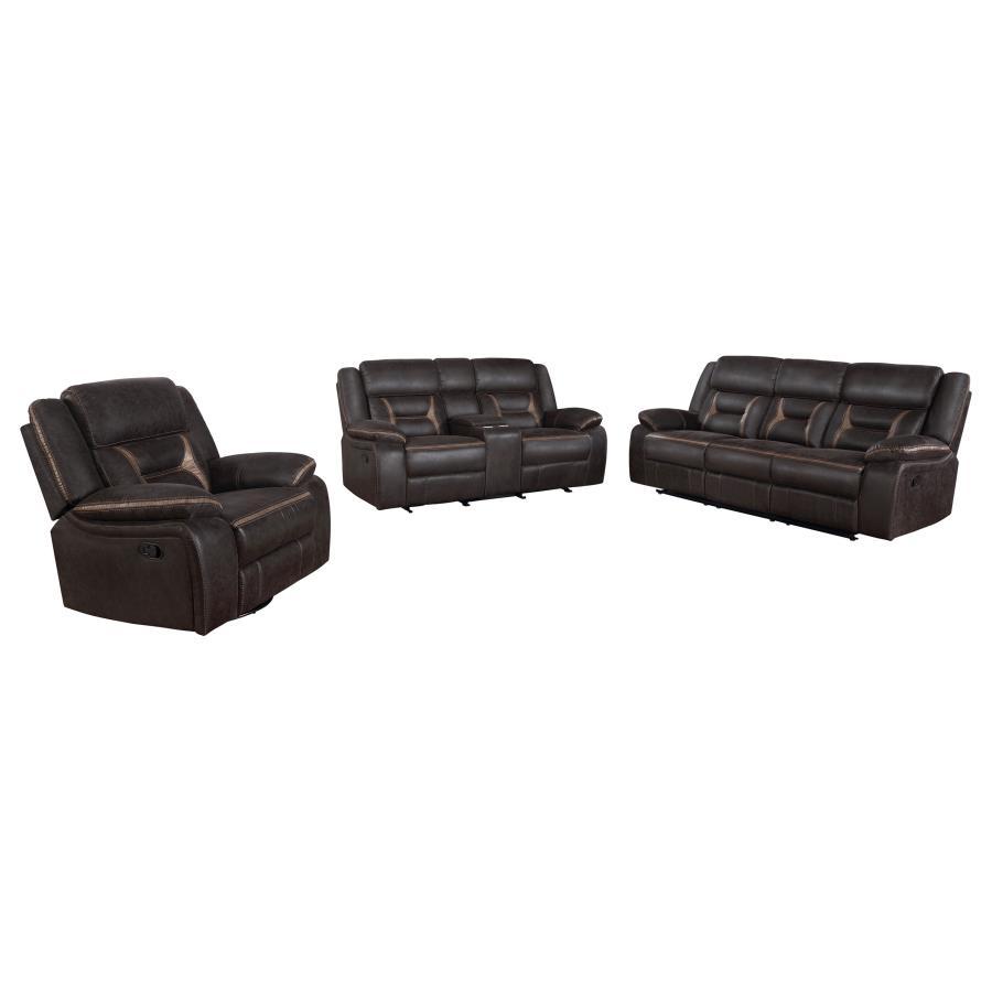 Greer - Upholstered Reclining Sofa Set CoasterEveryday