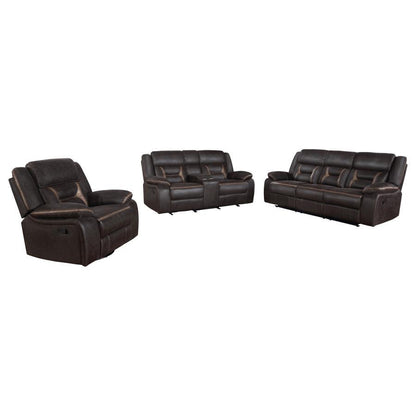 Greer - Upholstered Reclining Sofa Set CoasterEveryday
