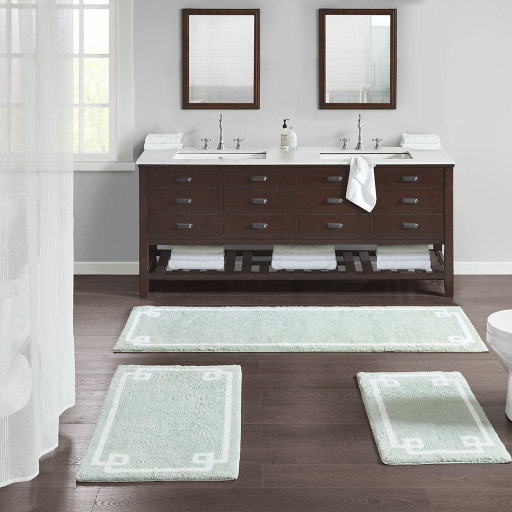 Evan - Tufted Bath Rug - Seafoam