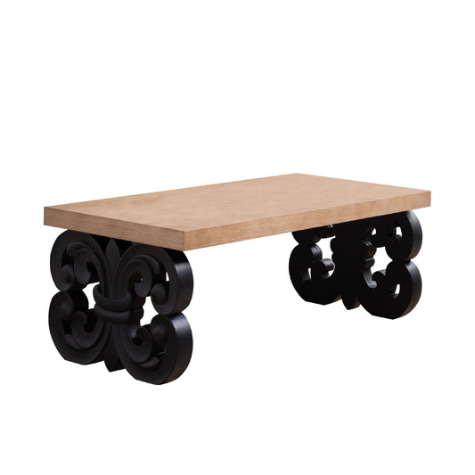 Ornate Scroll Base Coffee Table Home Essentials
