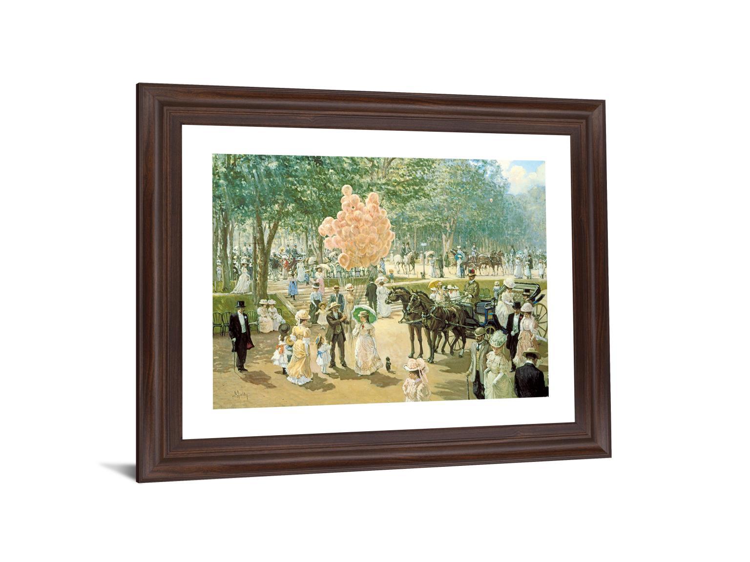 Victorian Balloon Promenade - 28" x 34" Framed Wall Art Classy Art