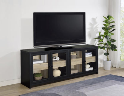 Denison - 79" 4-Door TV Stand Media Console - Black Coaster Fine Furniture