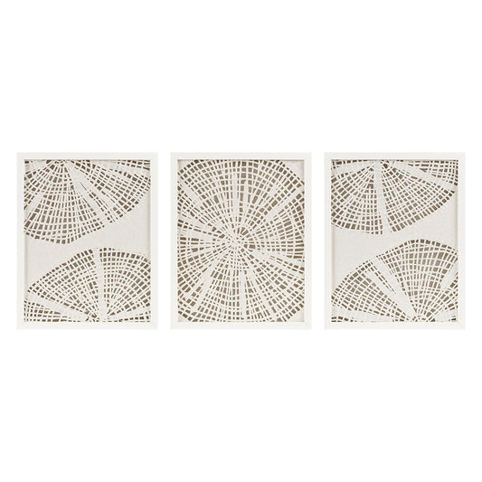 Solana - Coastal Framed Shadow Box (Set of 3) - Off White Madison Park