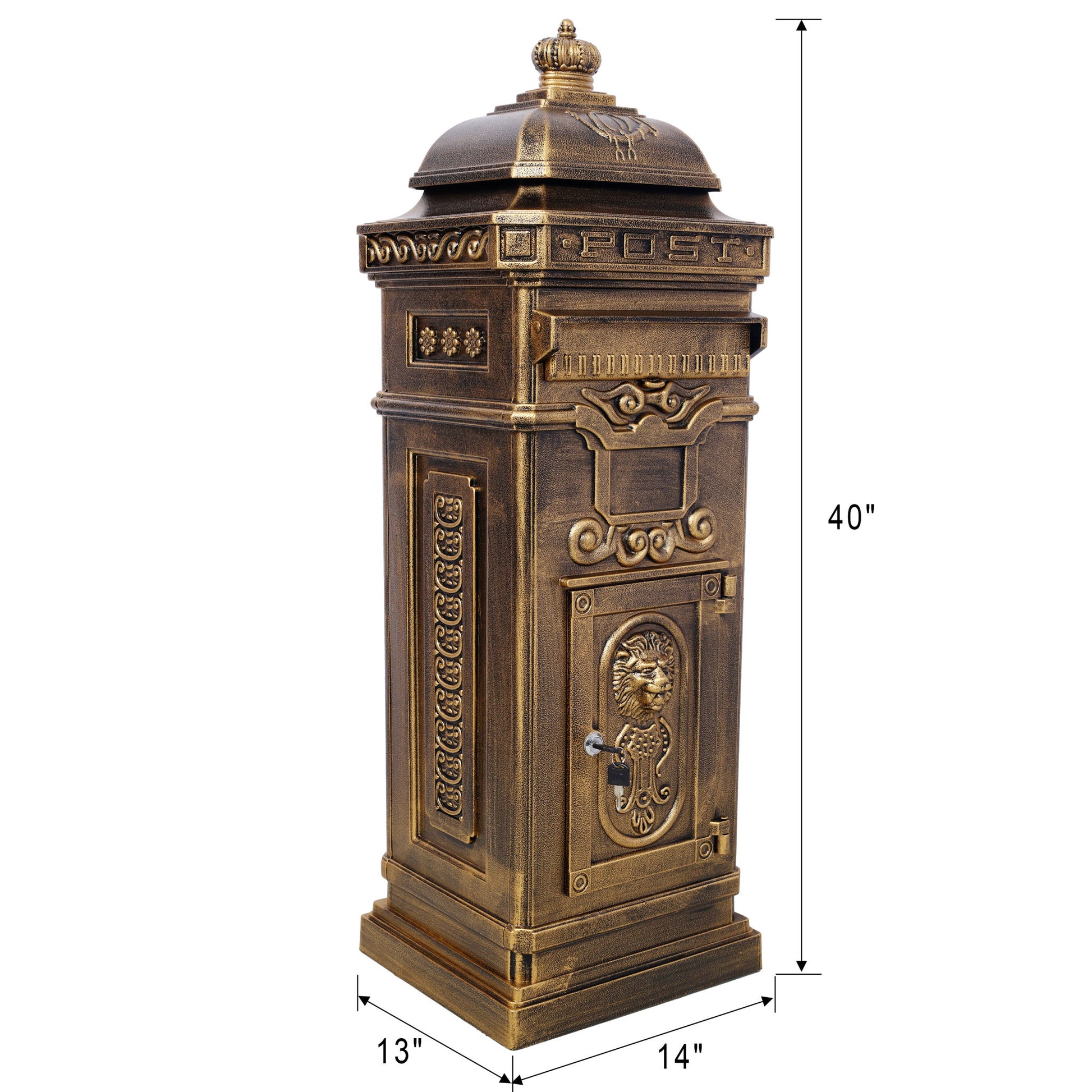 Mailboxs Residential Large-Capacity Letter Box, Rainproof Postbox Statue Daily Nest