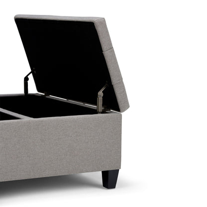 Harrison - Upholstered Coffee Table Storage Ottoman Simpli-Home